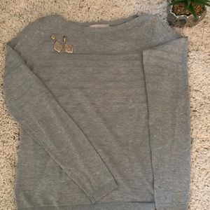 NWOT Loft Sheer Striped Sweater
